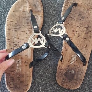 MK Charm Jelly Flip Flop Cork Bottom